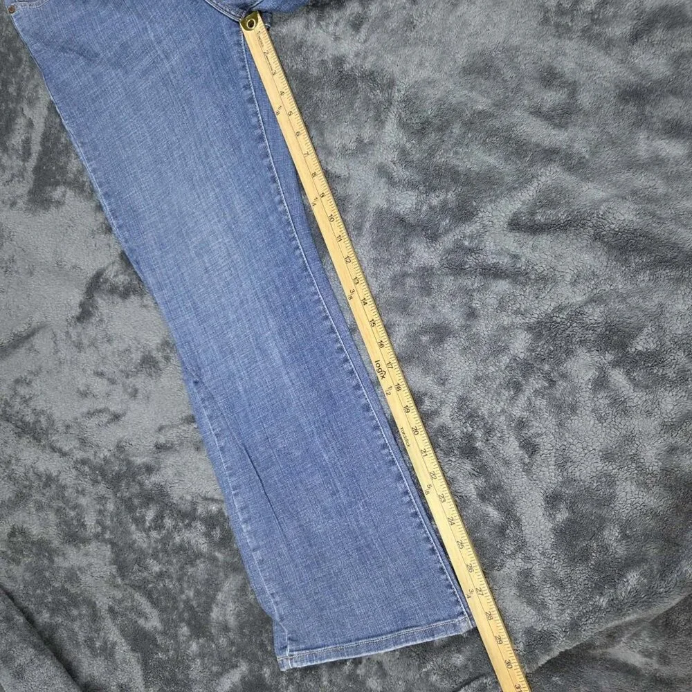 Levi's 512 Perfectly Slimming Boot Cut Jeans Womens 14S Medium Wash High Rise - Picture 14 of 14